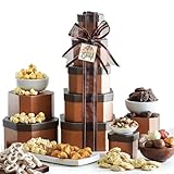 Broadway Basketeers Get Well Gift Basket Tower – Gourmet Care Package with Cookies, Sweet & Savory Snacks for Men, Women – Encouraging Get Well gifts for Recovery, After Surgery, Thinking of You