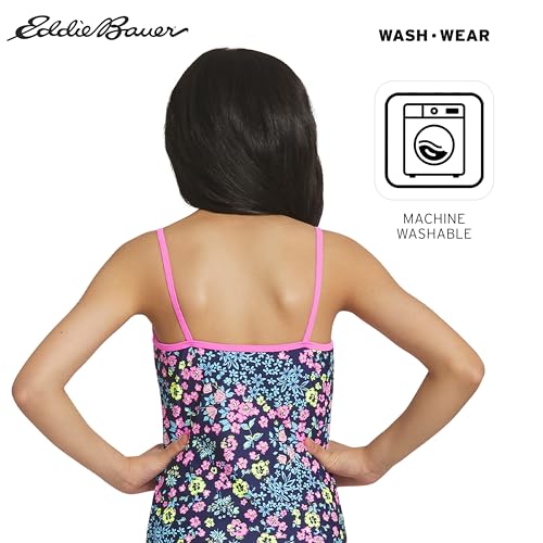 Image of Eddie Bauer Girls' UPF 50+ Scoop-Neck Stretchable One-Piece Swimsuit