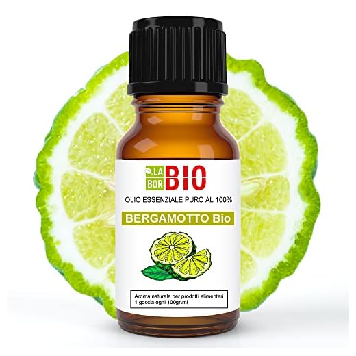 Bergamota de Calabria Bio Aceite Esencial 100% Puro 10 ml - Uso Alimentario Terapeutico Cosmetico Aromaterapia - Laborbio