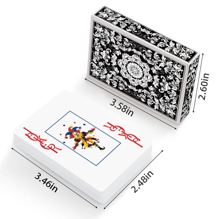 Sondeng 2 Pack Playing Cards Deck of Cards Professional Poker Set Jumbo Index Large Print Playing Card for Adults Seniors,Card Games for Night Party Playing Card for Family Companion Black Gold - Image 2