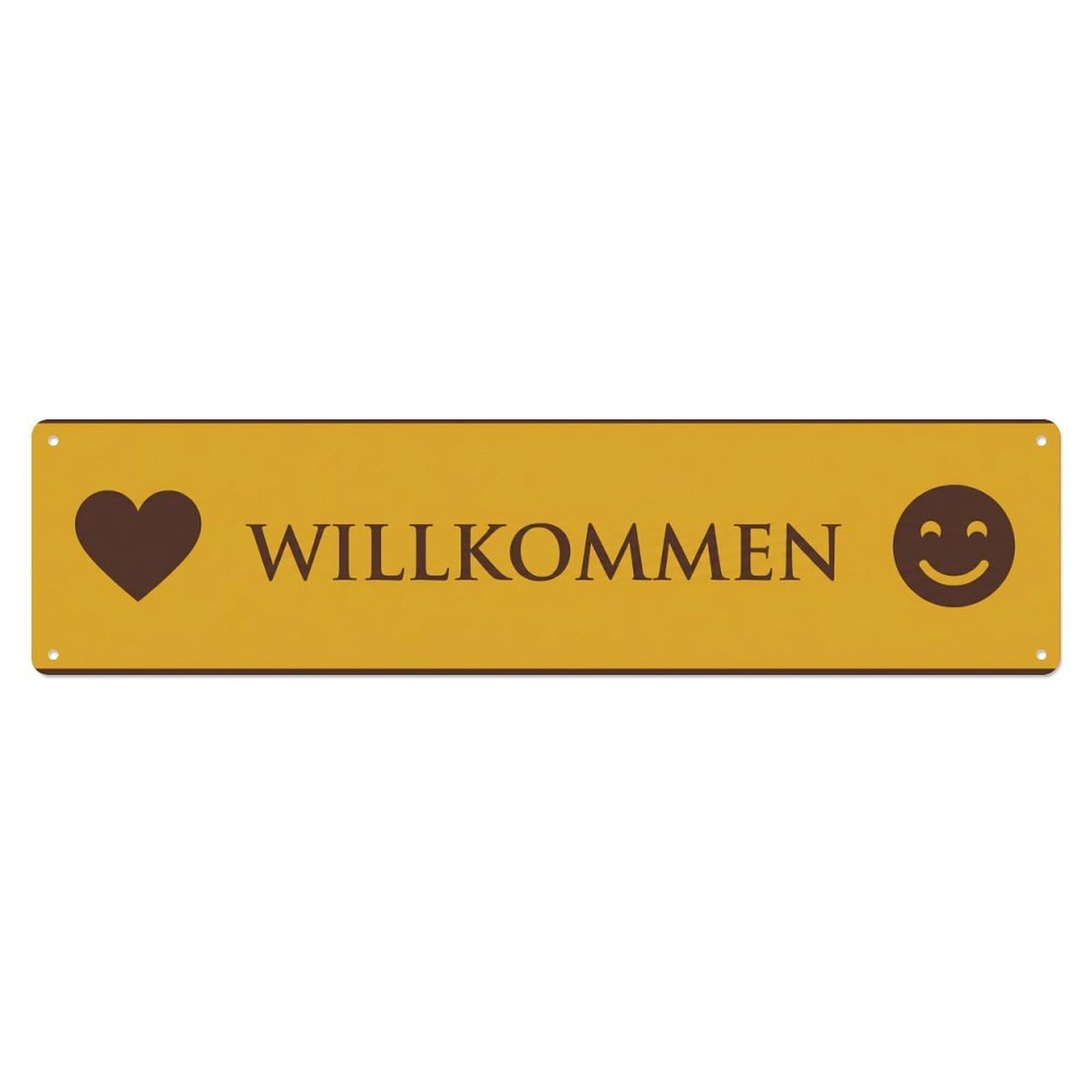 Welcome Entrance Retail Store Metal Tin Sign Plaque Wall Decor for Cafe, Club Bar, Office, Home Garden Metal Poster 4x16Inch