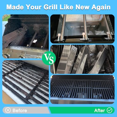 Image of Replacement Parts for Monument Grill 35633 41847NG 24367 24633 17842, A0212804 Cooking Grid A0212926 Main Burner D010012307 Flame Tamer Igniter for 35633 Monument Grill 4-Burner Grill