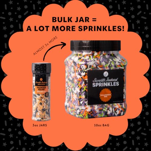 Image of Sweets Indeed, Bulk Sprinkles, 1.3 pounds, Sprinkle Mix, Perfect for Cake Decorations, Baking Ice Cream Cookies Cupcake Topper (Mini Heart) (Pumpkin)