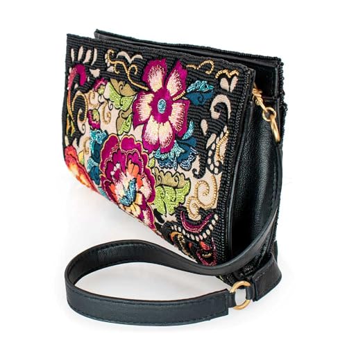 Mary Frances Last Tango Beaded Handbag Floral Embroidered Novelty Evening Clutch Crossbody Purse with Swirl Detailing, Multicolor4