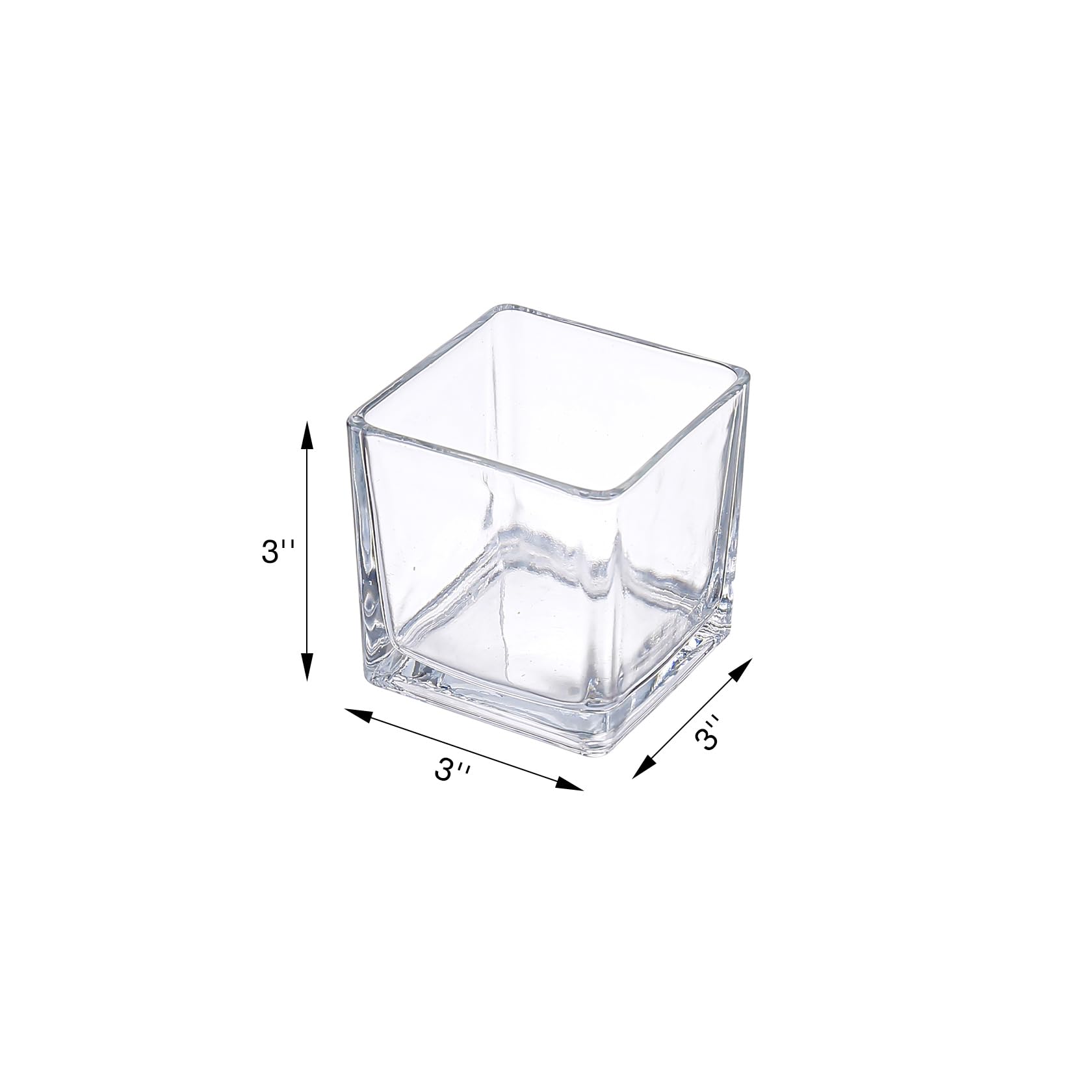 クリアガラス 装飾ボトル 4点セット Amazon.co.jp: 4パック 3インチ クリアガラスキューブ花瓶