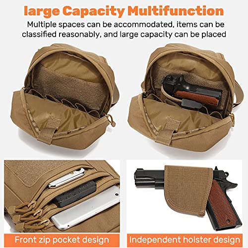 ACEXIER Taktische Umhängetasche Militär Verdeckte Waffe Holster Pistole Tragetasche Handfeuerwaffe Halter Tasche für Outdoor-Camping Jagd Pack (Black)