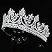 Jorsnovs Fashion Full Cubic Zirconia Crowns for Wedding Bridal Tiaras Birthday Queen Headpiece Zircon Bride Hair Accessories