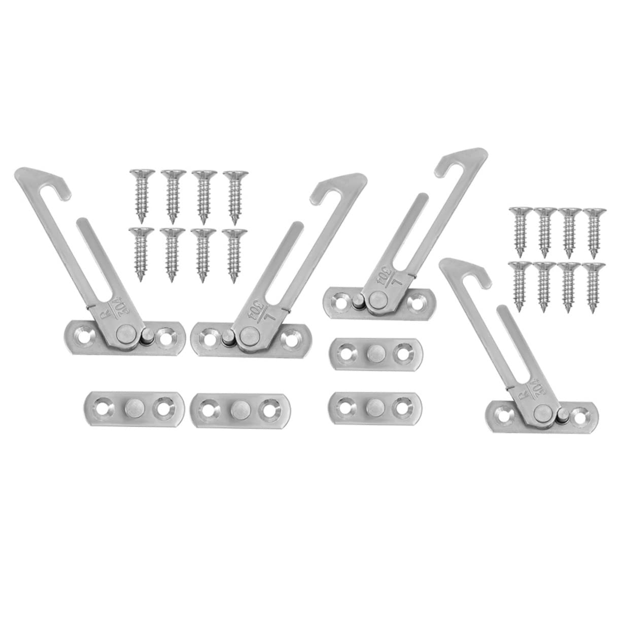 OSALADI Lot De 2 Butées De Fenêtre Coulissantes À Friction Améliorée Pour Enfants Faciles À Installer 4 Pièces X 2