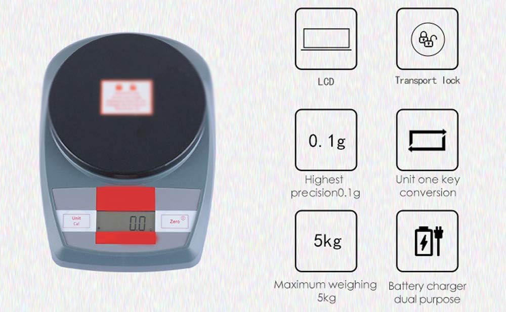 Tragbare Digitale Schmuckwaage, Mini-elektronische Waage, präzise 0,1-g-Küchenwaage, Taschenwaage für Lebensmittel zum Backen, Tee, Kochen, Diät