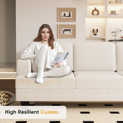 image for Homall 83” Sofas for Living Room, Comfy Couch with USB and Type-C Po