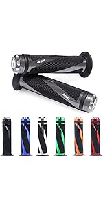 Area1 Poignées De Guidon Universelles 22/24-25 Mm Moto Poignée En Caoutchouc, Antidérapantes, Laser Orange, Compatibles Avec KSR