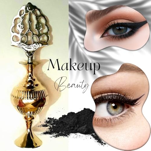 Eyeliner tradicional de kohl en caja decorativa dorada 13 cm miniatura 4