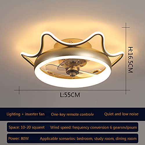 Ventilateur de plafond avec lampe LED réglable et télécommande