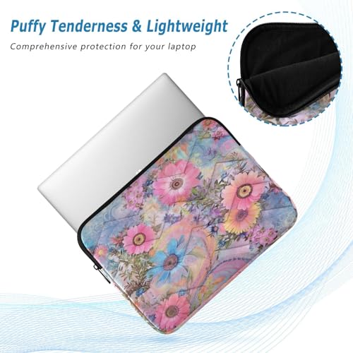 Funda colorida floral para laptop 13-14 pulgadas, impermeable miniatura 5