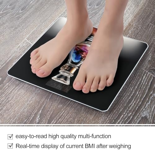 Báscula digital de baño con plataforma 10.2x10.2 pulg y pantalla LCD miniatura 5