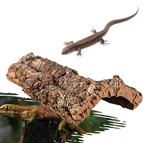 SHURROW Reptiel klimkurk schors natuurlijk hout habitat hagedis spin huisdier verbergen schors leefruimte natuur… - Afbeelding 3