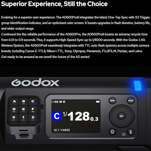 Godox AD600 Pro II 600Ws Outdoor Flash, 2.4G TTL
