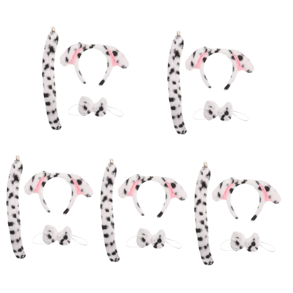 minkissy Diadema De Perro Pudding Para Accesorios De Cumpleaños Con Orejas De Animal Diadema Con Pajarita Disfraz De Perro Para Cosplay De Animal Esponjosa Disfraz De
