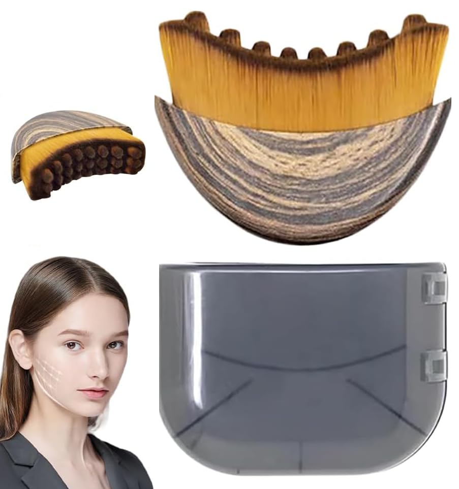 New Lymphatic Contour Face Brush Dry Brushing Face Brush Lymphatic Drainage Massager for Face Chin Jawline Sculpting Fits