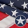 American Flag 1×15 Outdoor 1×15 Flags Outside All Weather US Flags with Embroidered Stars Sewn Stripes Brass Grommets Vivid Color Polyester USA Flag for Outdoor Indoor 1 by15 Foot