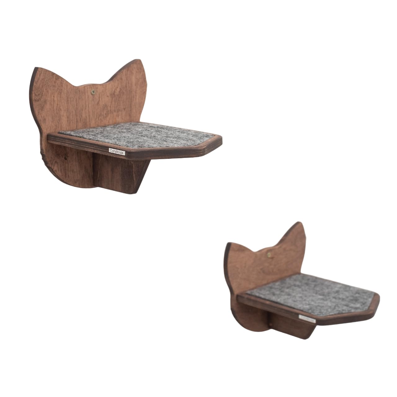 Wood Cat Bridge Cat Steps Cat Bed Wall Cat Toy Rustic Cat Tree Wall Decor Cat Lover Gift New Home Gift Cat Furniture Wall (Dark Walnut, 3 Steps)