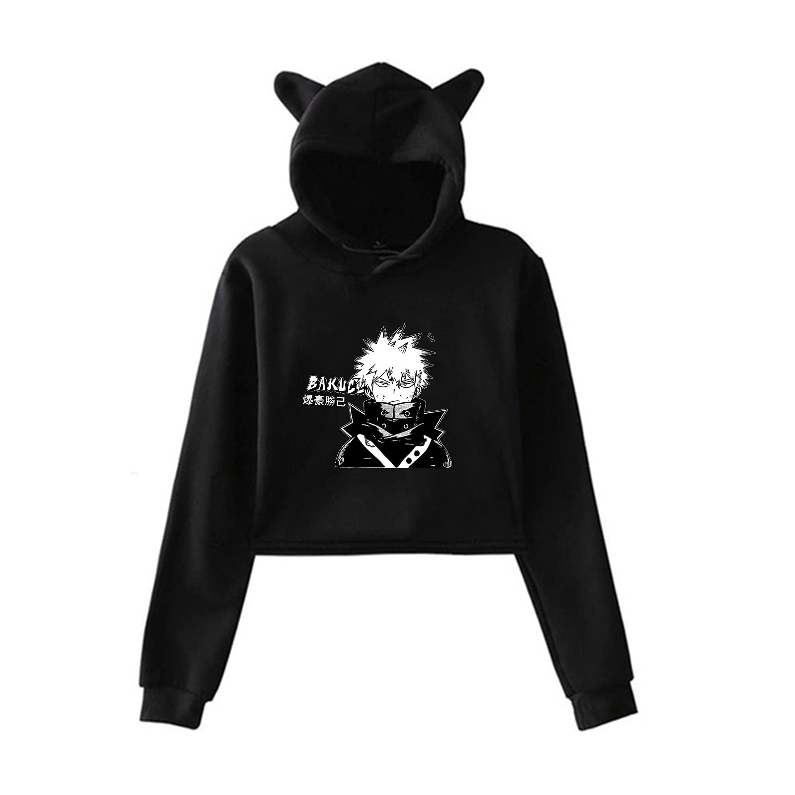 My hero academia cropped hoodie Clearance