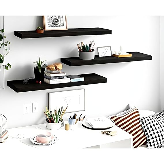 Modern/Wooden Shelves for Walls/Wall shelve for Bed Room/Hanging Wall Shelf/Wall shelve for Living Room/Wall Showcase/Wall Rack for Home Decoration, (Brown)-image-36