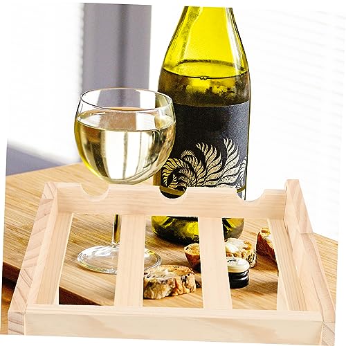 Soporte para botellas de vino de madera estilo vintage miniatura 3