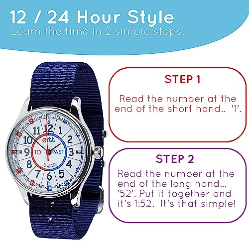 EasyRead Time Teacher Waterproof Kids' Watch - Boys & Girls Time Teacher Watch with 12-24Hr & Easy to Read Dial3