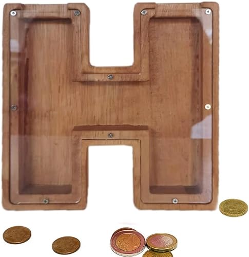 Banco de dinero de madera, letras personalizadas, texto y texto grabado, caja de dinero de madera, regalo para niños, regalo de Navidad, cumpleaños,