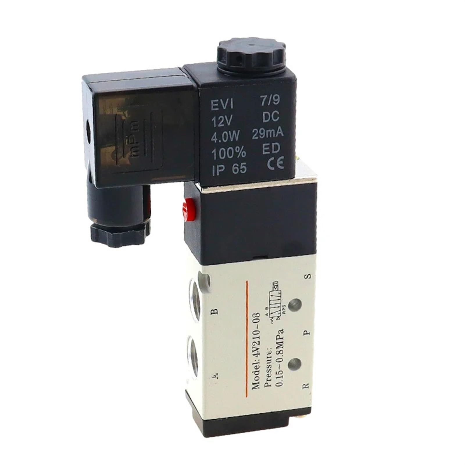 5Way 2 Posiciones Electroválvula 4V210-08 Válvula de Control de Aire