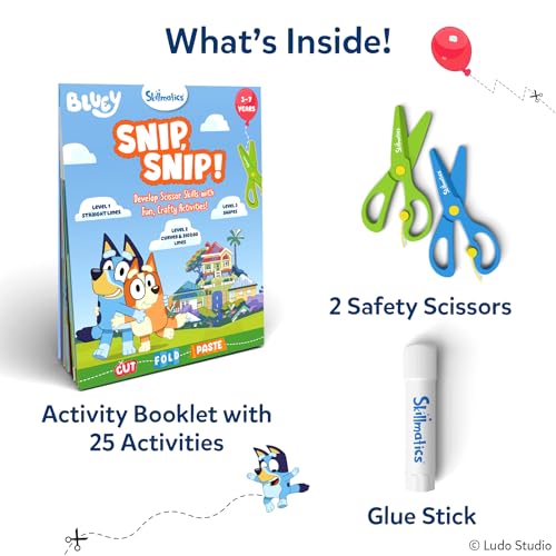 Image of Skillmatics Snip Snip Bluey, Scissor Skills Toy, Felt Craft, Gift for Kids