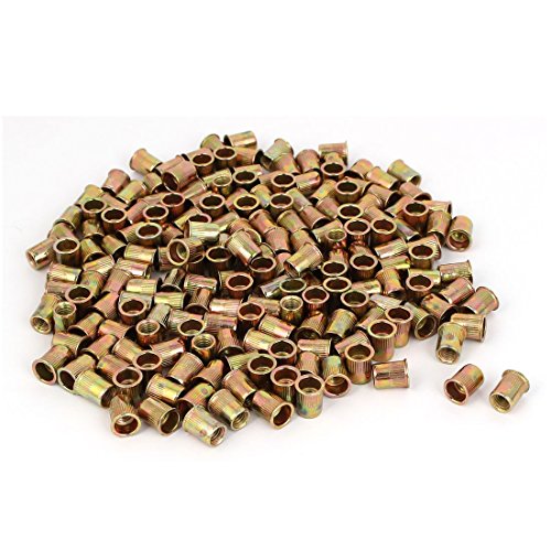 Preisvergleich Produktbild 200 Stück Gerade gerändelte reduzierte Kopfnietmutter Nutsert Bronze M6x12mm