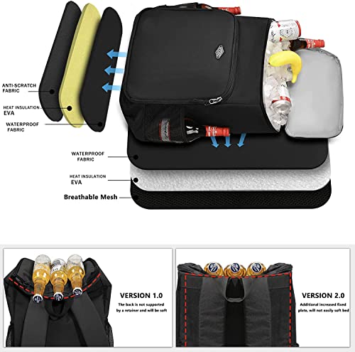 Osoce Backpack Cooler Insulated Waterproof Leakproof Cooler Back Pack, 35L/ 42 Cans Extra Large Capacity Cooler Bag To Beach Lunch Picnic Camping Hiking Fishing Travel #TOP5