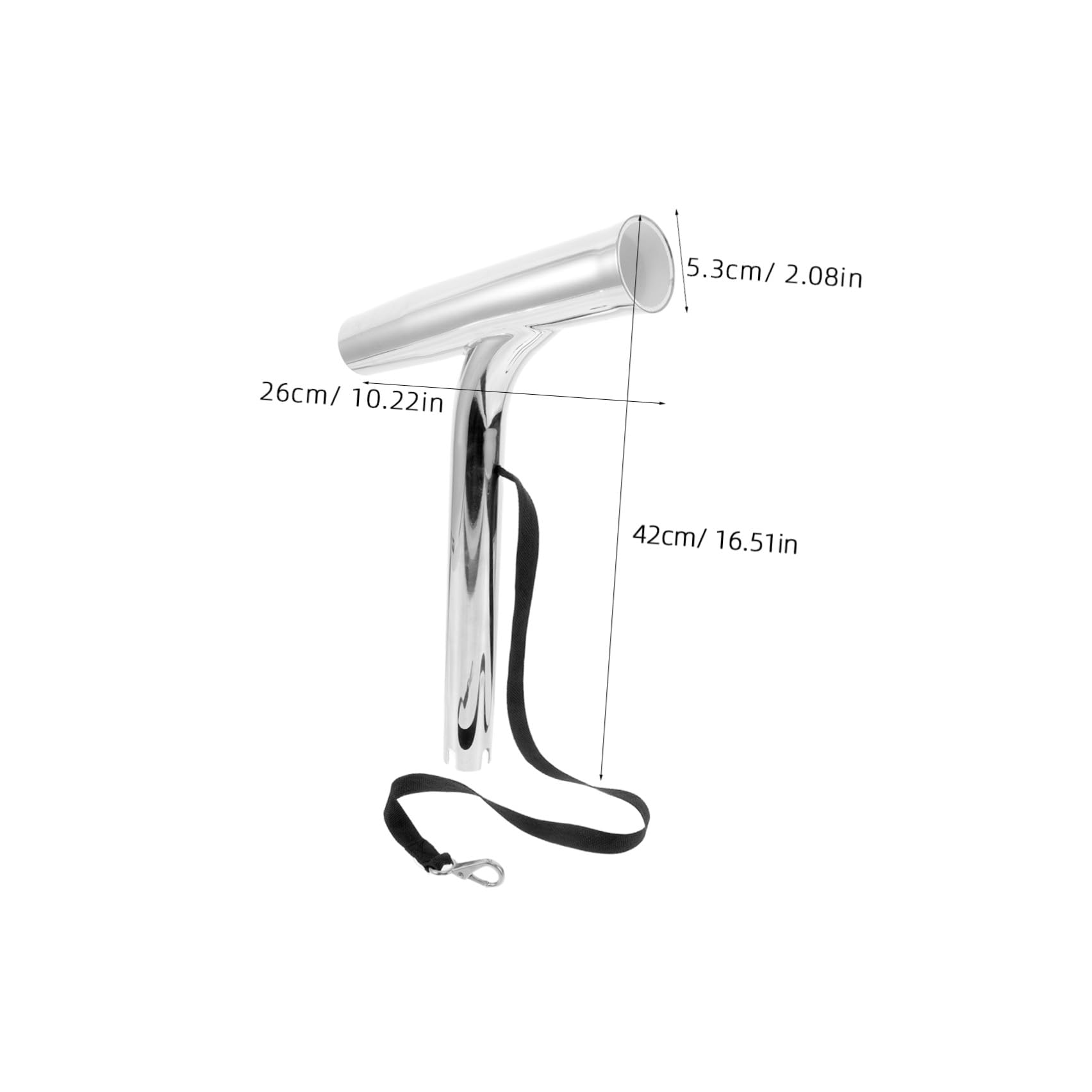 Supporto per Canna da Inox Argento per Yacht, Portacanna da Barca Leggero e Compatto, Facile da Installare Senza Attrezzi, per e Ambienti