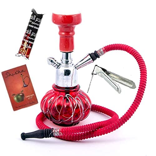 Arsalan Arslan Decorative Hookah Set with Flavour :- (Red)