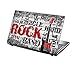 TaylorHe Folie Sticker Skin Vinyl Aufkleber mit bunten Mustern für 13-14 Zoll (34cm x 23,5cm) Laptop Skin Rockmusik, Gitarre