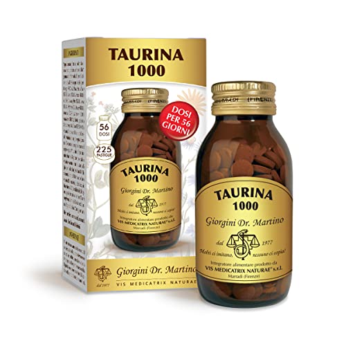 Dr Giorgini TAURINA 1000 pastiglie - 90 g (integratore di taurina, 1000 mg per dose, scorte per 56 giorni)