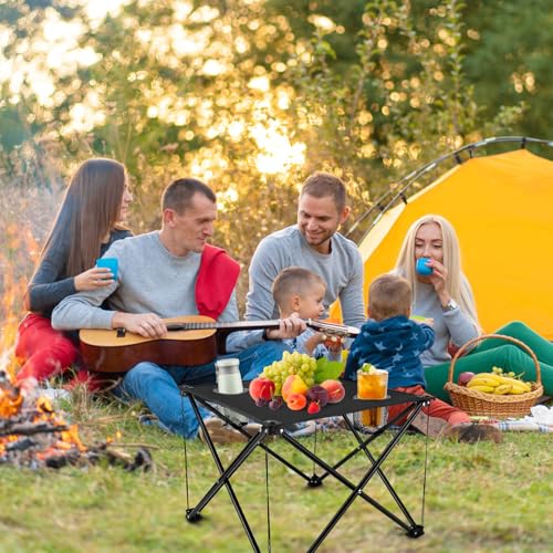 Moclever Mesa de Camping Plegable M2096 – Ultraligera Portátil con Porta Vasos y Bolsa de Transporte, Perfecta para Aventuras al Aire Libre, Picnic, Playa, BBQ, Senderismo y Uso en Casa miniatura 2