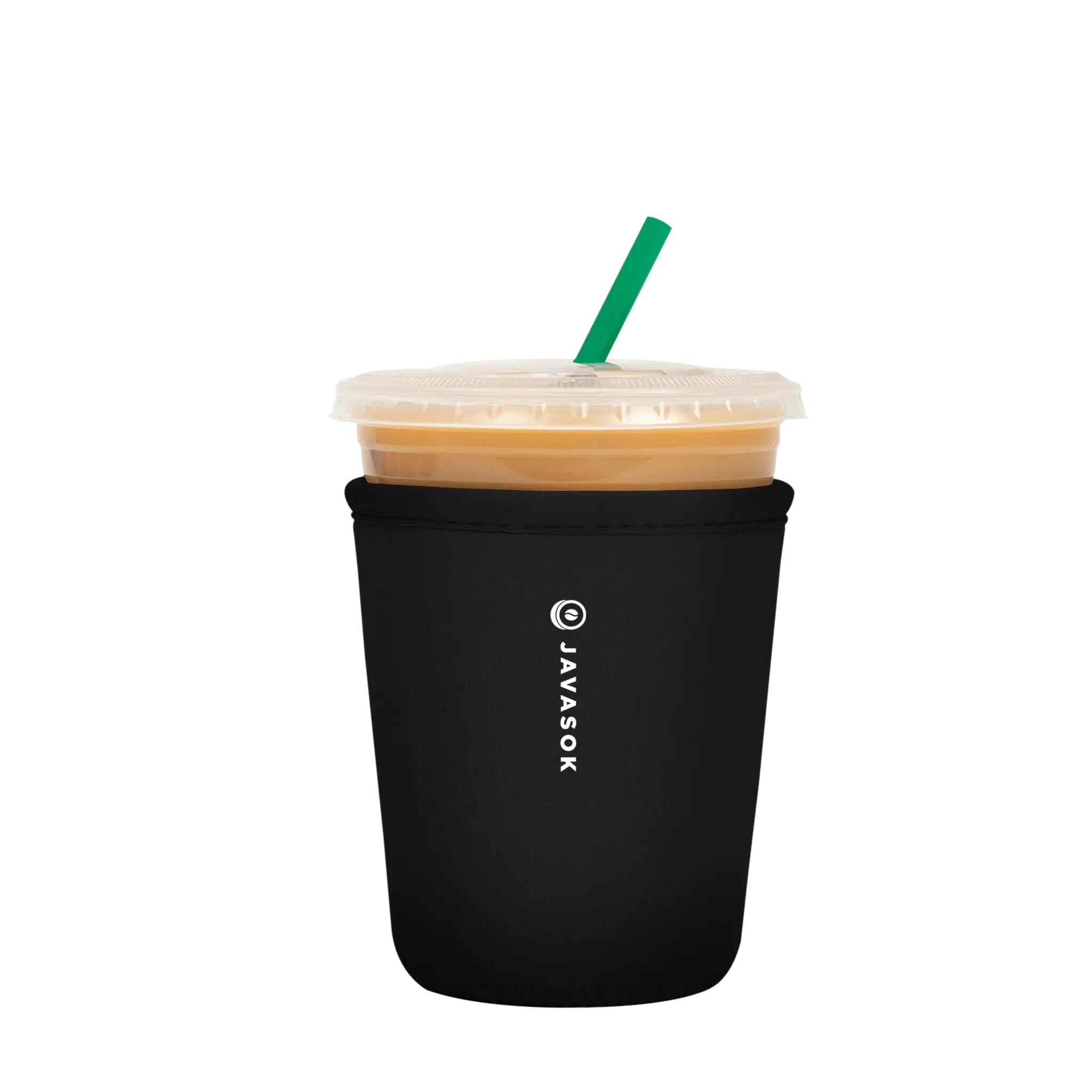 Sok It JavaSok Iced Coffee &amp; Cold Soda Insulated Neoprene Cup Sleeve (Black, Small: 16-20oz)
