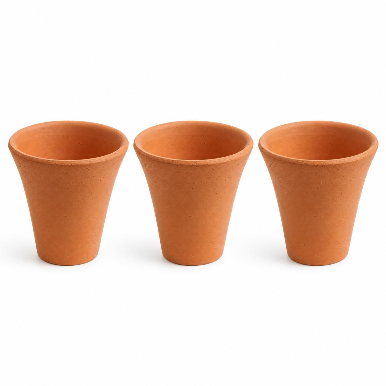 Generise Victorian Clay Pot 3 Pack – Traditional Terracotta Style Indoor Plant Pots – Decorative Clay Planters for Succulents, Herbs & Houseplants – 11cm x 10cm