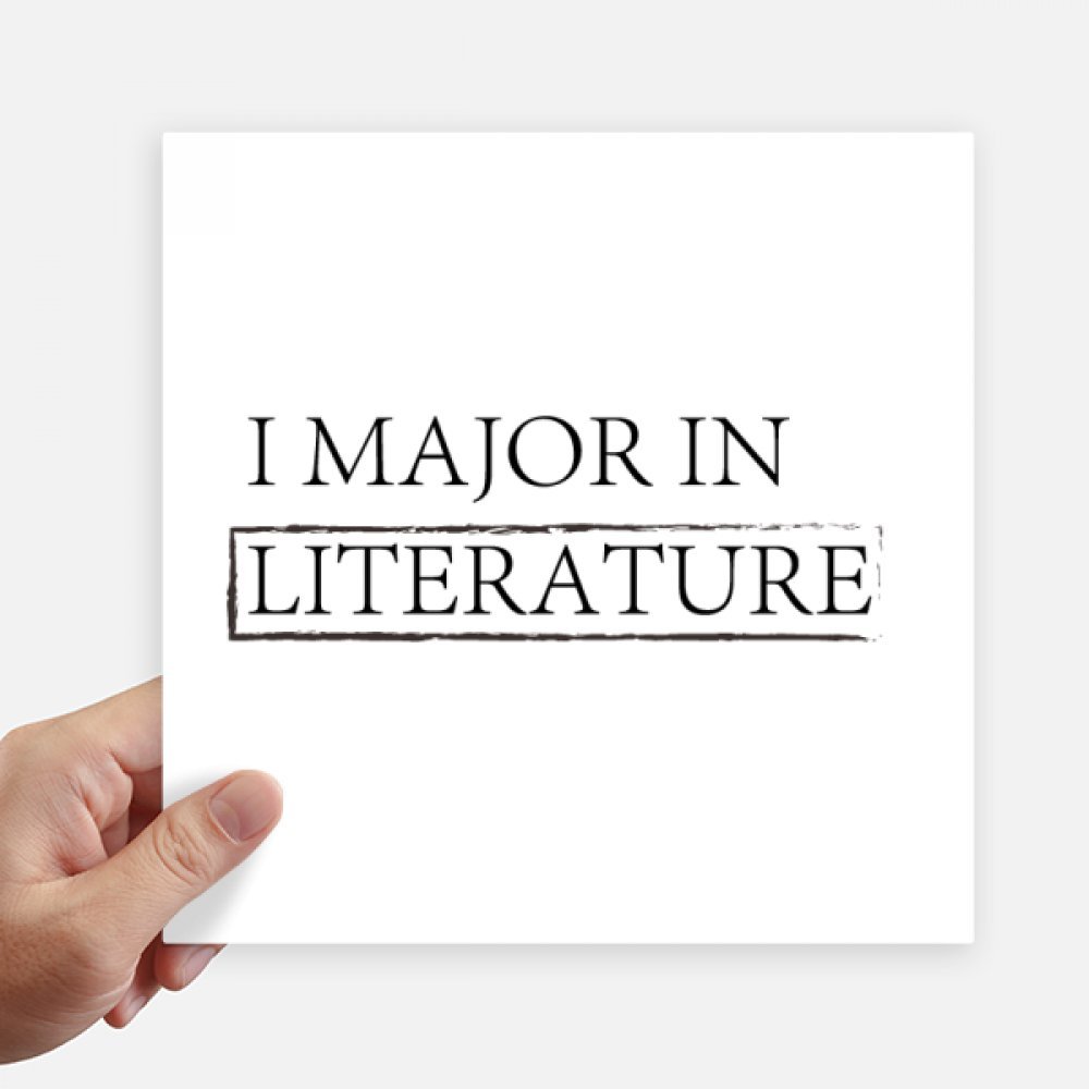 Autocollant carré de 20 cm Citation I Major littérature lot de 4