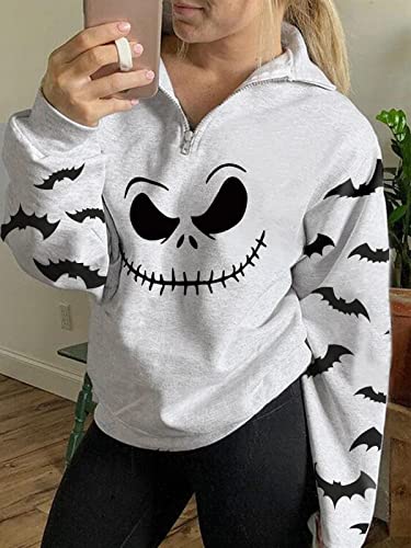 Fancysters Womens Halloween Sweatshirt, Christmas Skull Sweatshirt For Women (S-2Xl) #TOP1