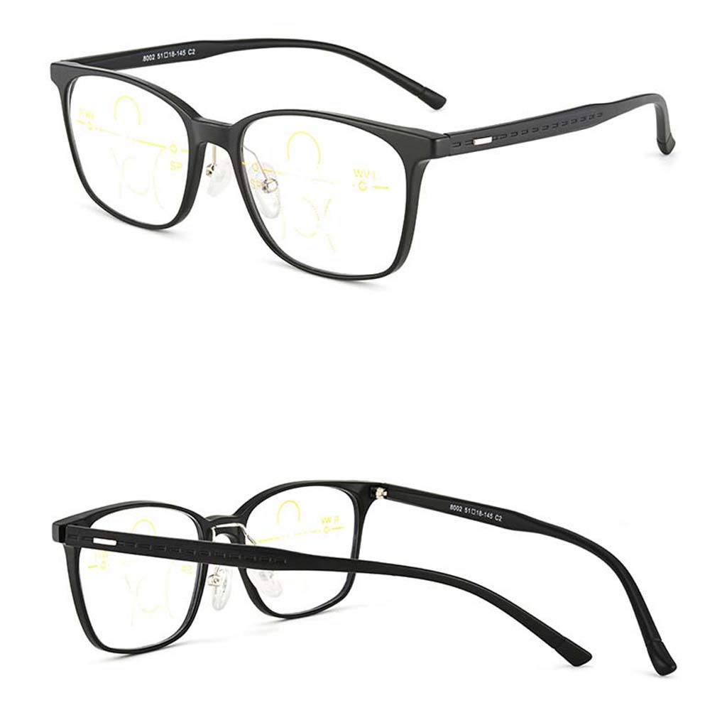 Gafas de Lectura Anti-Fatiga Azul para Hombres, mira lejos y Cerca de Doble Uso - Zoom automático HD Multi-función Espejo Anti-radiación de luz Antigua, Adecuado para la Vida Diaria
