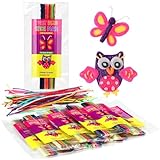 Crtiin 20 Packs Wax Craft Sticks 48 Pieces Per Bag with 12 Colors Bendable Yarn Molding Sculpting Sticks...