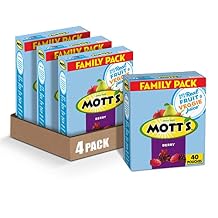 Motts Berry Fruit Snacks Family Pack, 32 oz, 40 ct Pack of 4