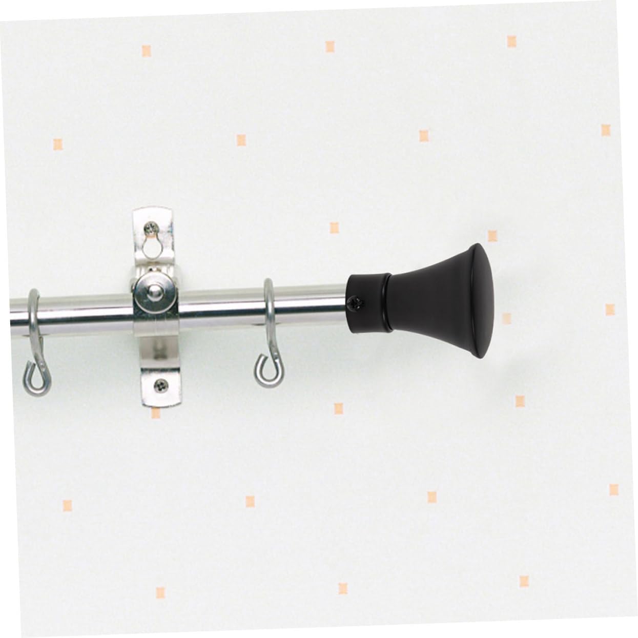 2pcs Iron Curtain Rod Decorative Head for Bay Window Curtain Rods Boho Style Finials Ends Only