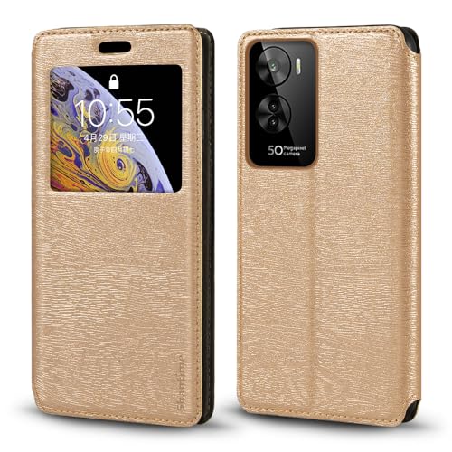 Custodia Flip con Finestra Compatibile con BQ 6761L Unit Display Visibile Chiusura Magnetica Invisibile e Slot CartaOro pelle