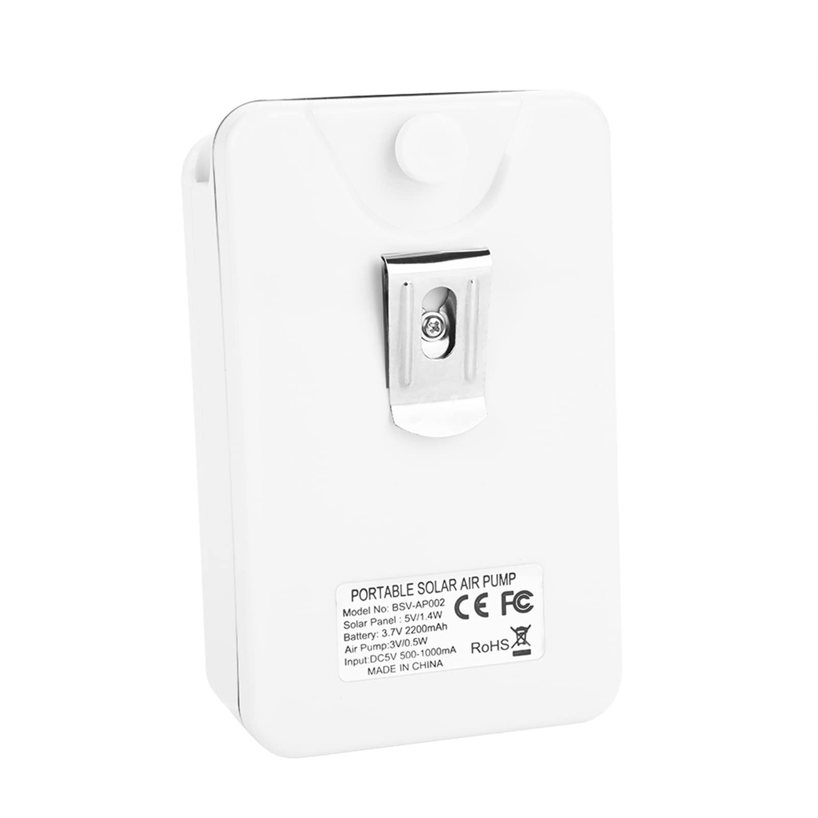 Pompe à Air Solaire pour Bassin avec Panneau Pliable, USB, Oxygénateur à Énergie Solaire, Batterie 2200 mAh, pour Piscine