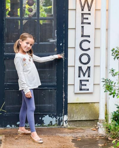 MeMoi Girls' Front Seam Cotton Blend Leggings3